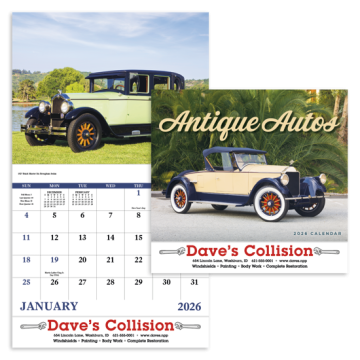 Antique Autos Appointment Wall Calendar - Stapled